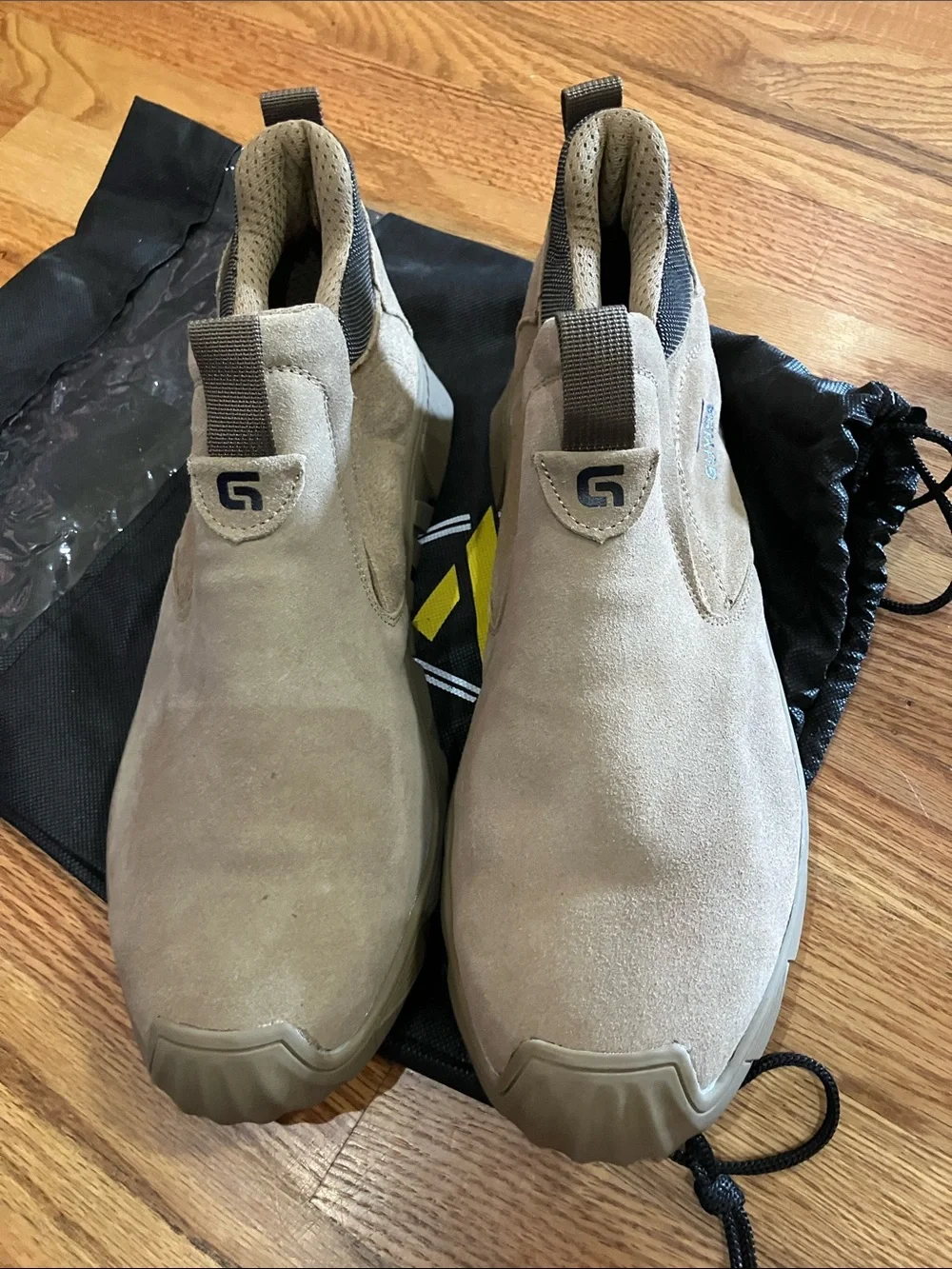 Glanoudun Suede Welding Boots. Never worn!!  Sz 12/48. NWT